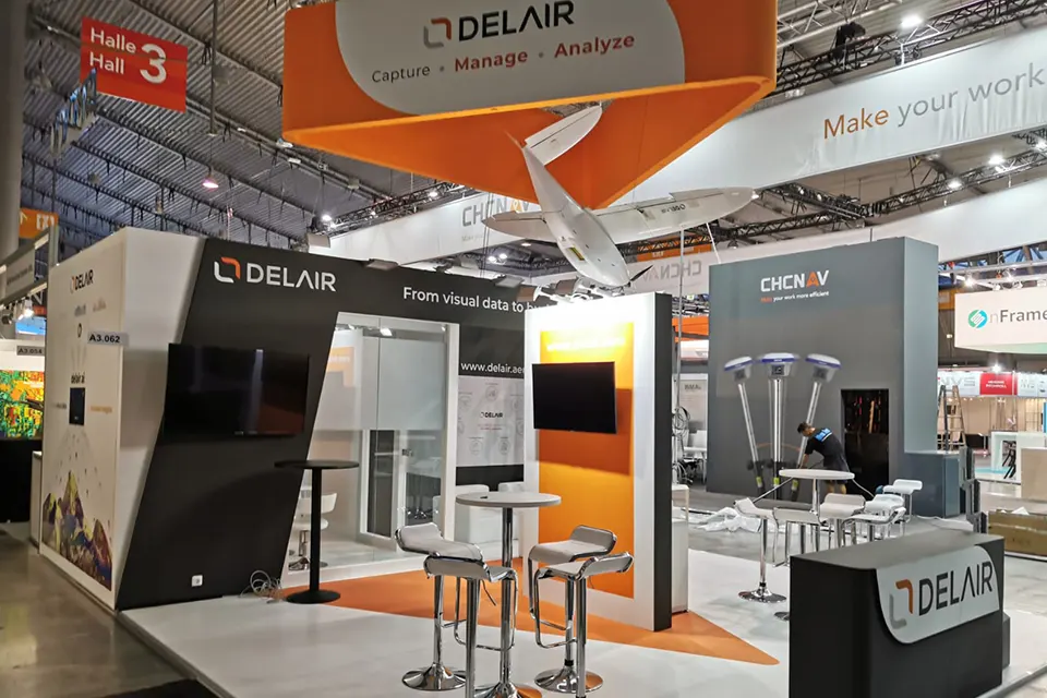 Trade Show Booth at INTERGEO 2024 in Stuttgart for DELAIR