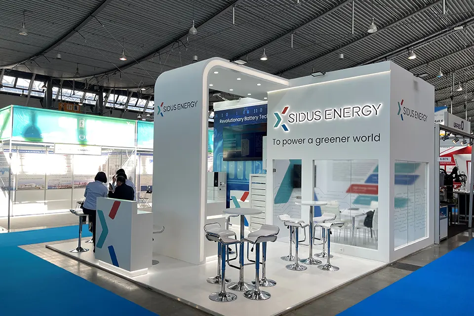 Trade Show Booth at THE BATTERY SHOW 2025 in Stuttgart for SIDUS ENERGY