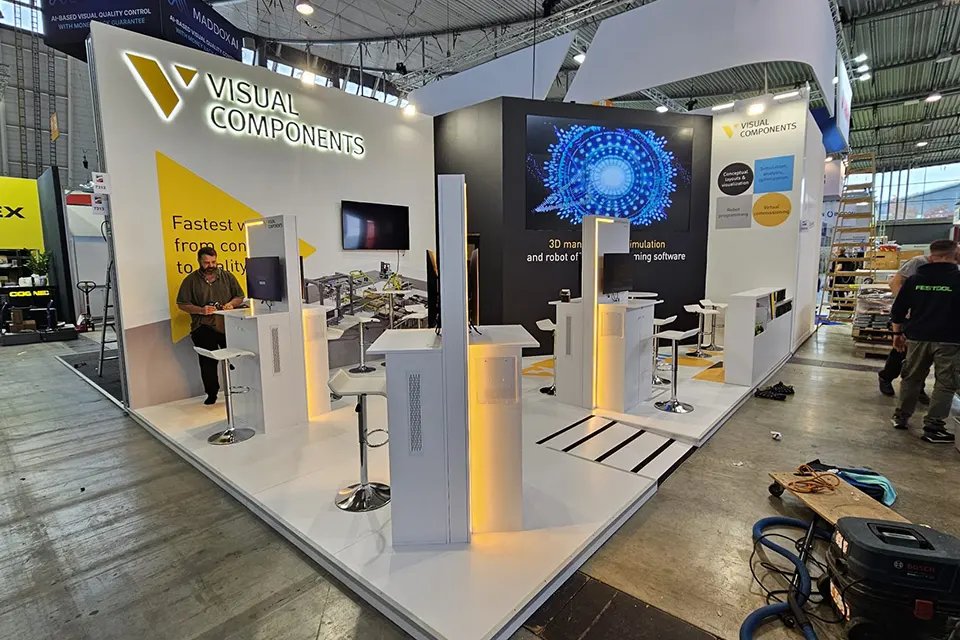 Exhibition Stand at MOTEK 2025 in Stuttgart for VISUAL COMPONENTS